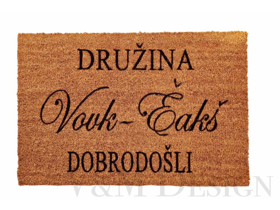 Predpražnik "Dobrodošli Družina" ime po želji - slika 2