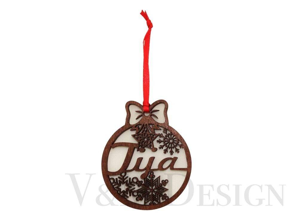 Personaliziran leseni okrasek - slika 2