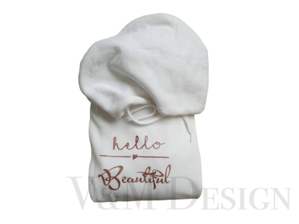 Pulover ženski s kapuco hoodie Rose in napisom - slika 2