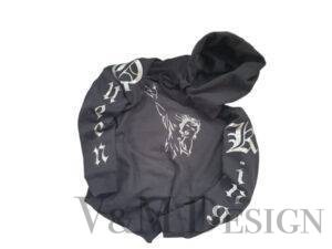 Pulover s kapuco hoodie z napisom