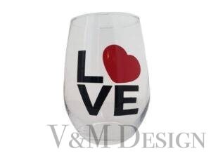 Kozarec za vino LOVE