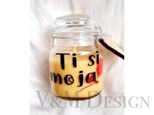 Dišeča svečka Ti si moja rožica-Hvala