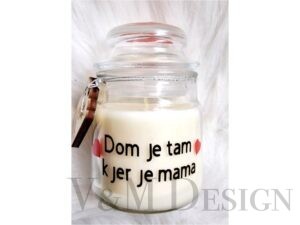 Dišeča svečka Dom je tam, kjer je mama