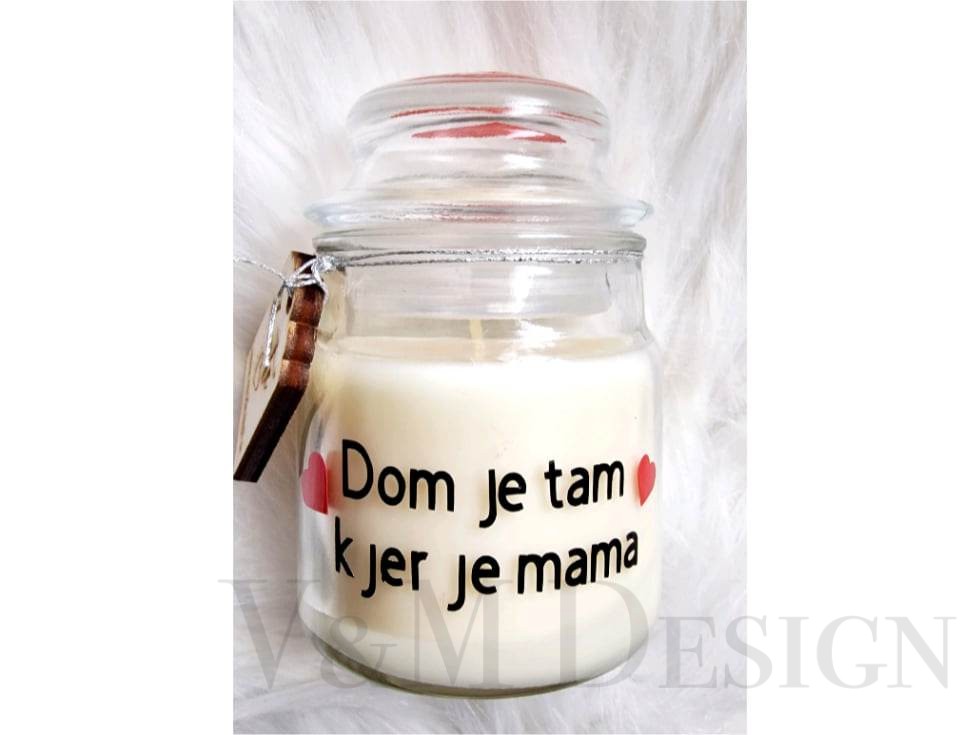 Dišeča svečka Dom je tam, kjer je mama