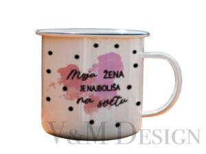 Emajlirana lonček "Najboljša žena"