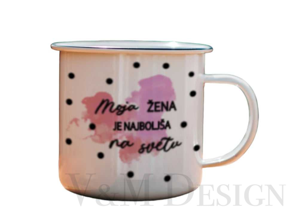 Emajlirana lonček "Najboljša žena"