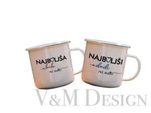 Komplet dveh skodelic "Najboljša babi na svetu-Najboljši dedi na svetu"