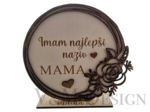 Imam najlepši naziv MAMA-okrogli okvir