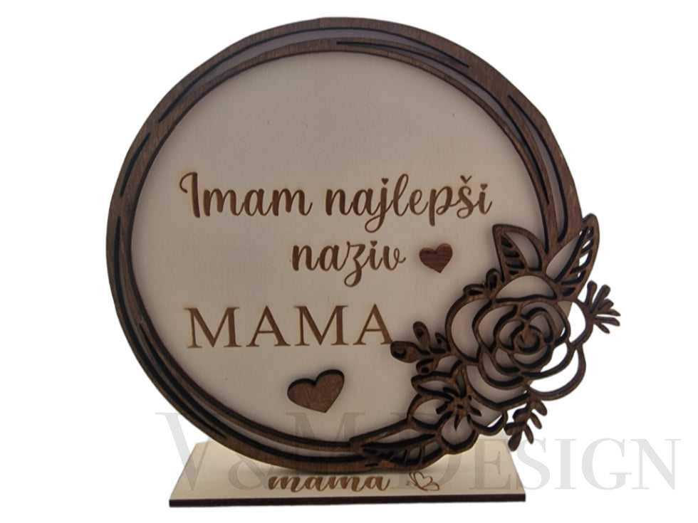 Imam najlepši naziv MAMA-okrogli okvir