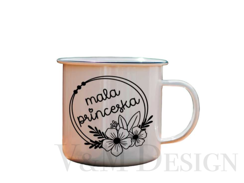 Emajlirana skodelica "mala princeska"