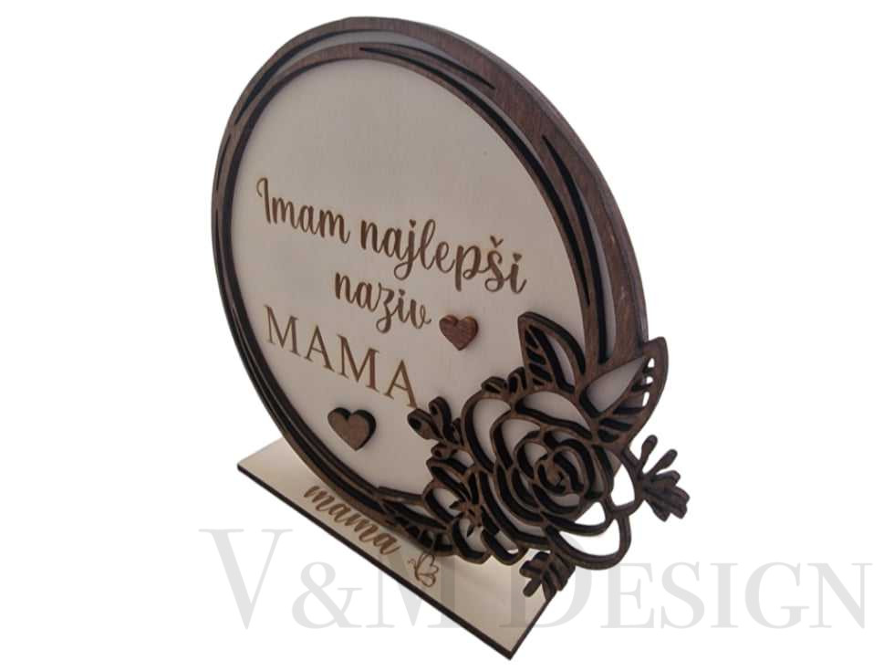 Imam najlepši naziv MAMA-okrogli okvir - slika 2