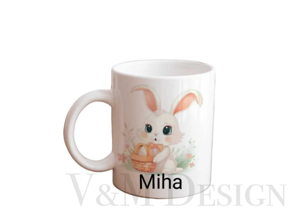 Personalizirana skodelica zajček z imenom