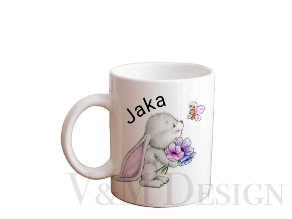 Skodelica Zajček z imenom
